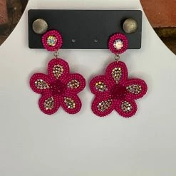 The Sparkling Spur Jewelry Beaded Flower Earrings