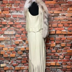 A. Tsagas Long Leather Vest With Lynx Fur TIFFIANY'S CLOSET