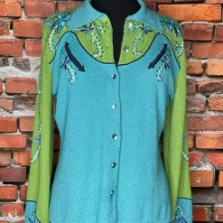 Double D Ranchwear Jeweled Flower Sweater