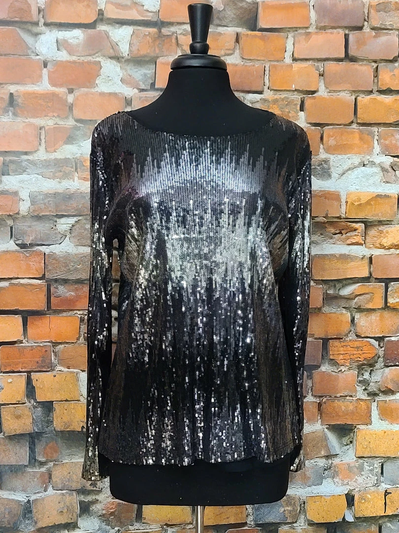 The Sparkling Spur TIFFIANY'S CLOSET Sequined Crew Neck Top 3 The Sparkling Spur TIFFIANY'S CLOSET Sequined Crew Neck Top