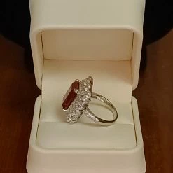 The Sparkling Spur Ruby Moissanite Lab Diamond Ring