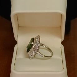 The Sparkling Spur Emerald & Moissanite Lab Diamond Ring New Arrivals