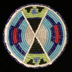 Tex’s Line Beaded Round Pin Accessories