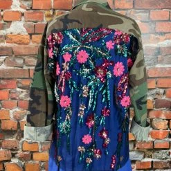Josie Bruno Original Sequined Camo Jacket New Arrivals