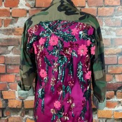 Josie Bruno Original Sequined Camo Jacket New Arrivals