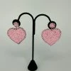 The Sparkling Spur Beaded Heart Earrings Jewelry
