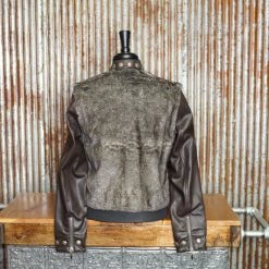 Double D Ranch Wear Leather & Faux Fur Jacket