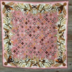 The Sparkling Spur Dusty Rose And Moca Swan Scarf
