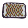Tex’s Line Accessories Four Diamond Buckle With Purple Trim & Cut Beads