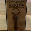 The Sparkling Spur God Is My Arrow Keychain