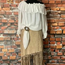 Tasha Polizzi Skirt With Long Fringe