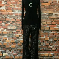 Girl On A Vine TIFFIANY'S CLOSET Sheer Sequin Pant With A Flare!