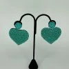 The Sparkling Spur Beaded Heart Earrings Jewelry