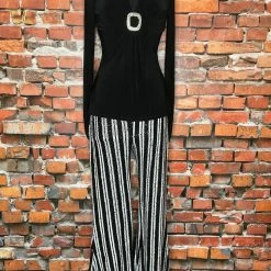 Girl On A Vine Striped Sequin Pant With A Flare!