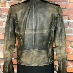 The Sparkling Spur TIFFIANY'S CLOSET Aged Look Leather Jacket