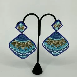 The Sparkling Spur Jewelry Beaded Double Diamond Earrings