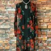 The Sparkling Spur TIFFIANY'S CLOSET Shear Black Rose Duster
