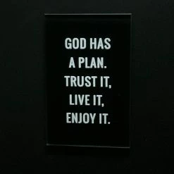 The Sparkling Spur God Has A Plan Glass Magnet