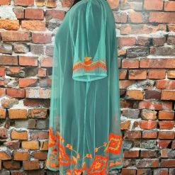 The Sparkling Spur TIFFIANY'S CLOSET Sheer Cover-Up With Embroidery