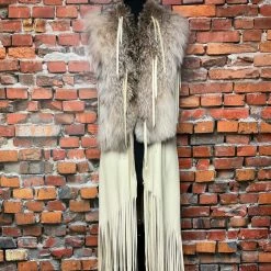 A. Tsagas Long Leather Vest With Lynx Fur TIFFIANY'S CLOSET