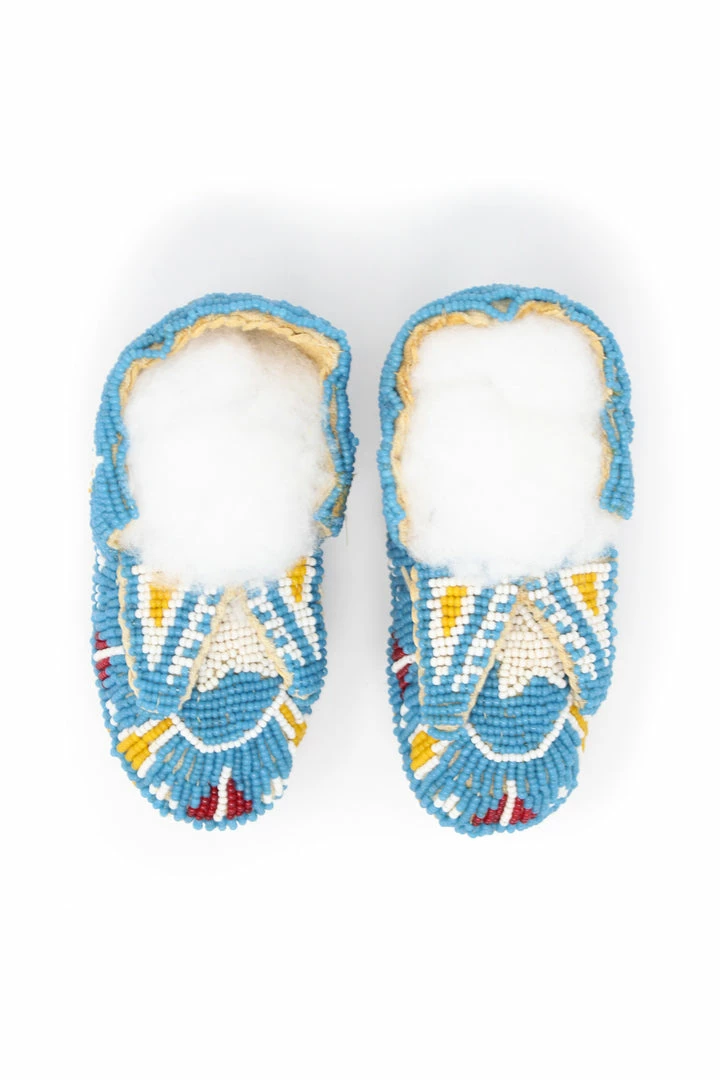 The Sparkling Spur Lakota Style Fully Beaded Baby Moccasins 4 The Sparkling Spur Lakota Style Fully Beaded Baby Moccasins