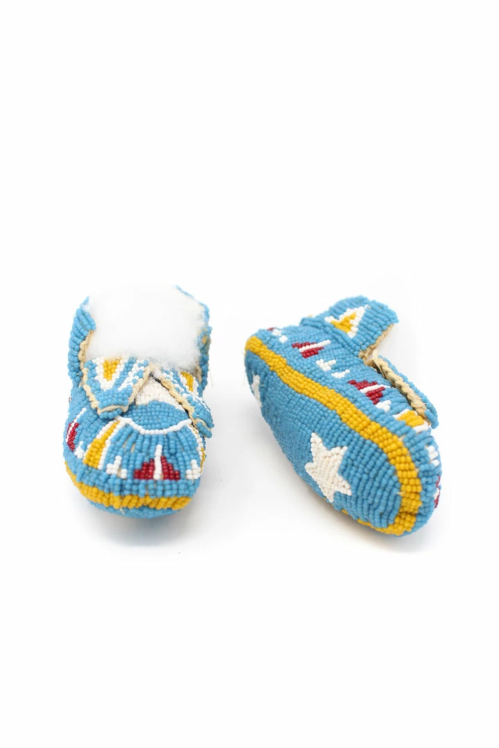 The Sparkling Spur Lakota Style Fully Beaded Baby Moccasins 3 The Sparkling Spur Lakota Style Fully Beaded Baby Moccasins