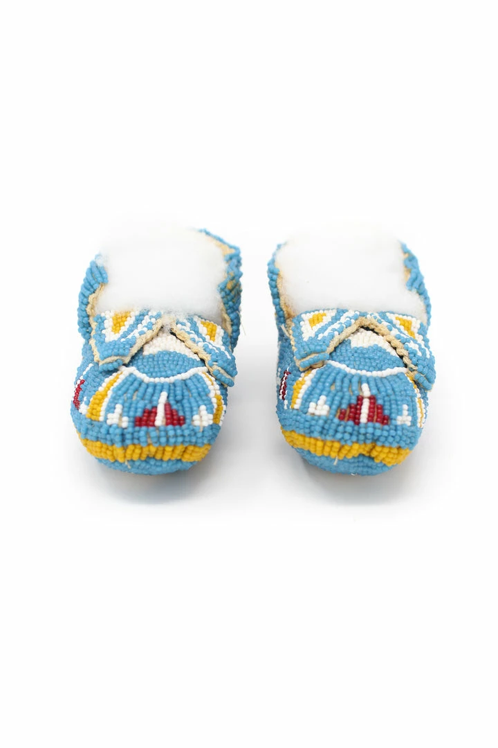 The Sparkling Spur Lakota Style Fully Beaded Baby Moccasins 8 The Sparkling Spur Lakota Style Fully Beaded Baby Moccasins