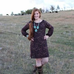 Bronte Chocolate Off The Shoulder Dress