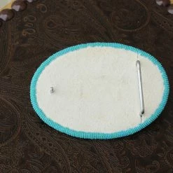 The Sparkling Spur Turquoise/Multi Starburst Beaded Buckle With Cut Beads Accessories