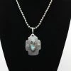 Kathy Sands Jewelry Our Father Pendent With Turquoise Stone