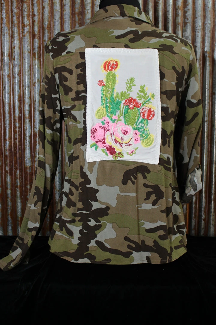 The Sparkling Spur Camo Shirt With Embroidery Patch 3 The Sparkling Spur Camo Shirt With Embroidery Patch
