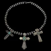 The Sparkling Spur Navajo Pearl Necklace With 3 Crosses Jewelry