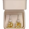 The Sparkling Spur Yellow Moissanite Lab Diamond Earrings New Arrivals