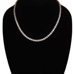 The Sparkling Spur New Arrivals 18" Silver Tennis Necklace