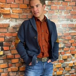 Pendleton Blue Buttes Harding Cotton Cardigan Men's Sweaters/Cardigans