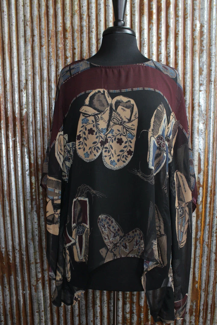 Double D Ranch Wear Sheer Moccasin Poncho TIFFIANY'S CLOSET 3 Double D Ranch Wear Sheer Moccasin Poncho TIFFIANY'S CLOSET