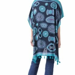Double D Ranch - Jewelry Junket Collection Turquoise World Poncho Ponchos & Dusters