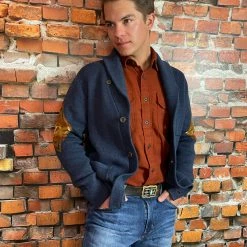 Pendleton Blue Buttes Harding Cotton Cardigan Men's Sweaters/Cardigans