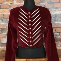 Double D Ranch Wear Velvet Red Hairpipe Blazer/Jacket 8 Double D Ranch Wear Velvet Red Hairpipe Blazer/Jacket