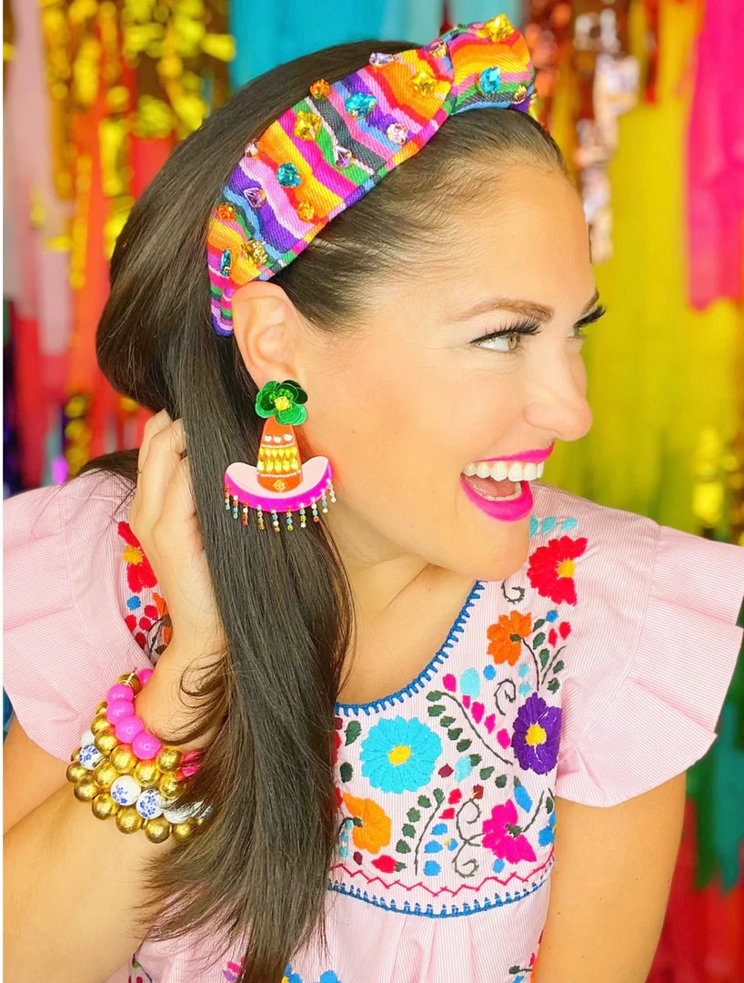 Brianna Cannon Hats/Headbands/Scarves/Gloves Rainbow Serape Fiesta Crystal Headband 7 Brianna Cannon Hats/Headbands/Scarves/Gloves Rainbow Serape Fiesta Crystal Headband