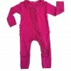 The Sparkling Spur Maui Magenta Ruffle Zip Footie