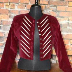 Double D Ranch Wear Velvet Red Hairpipe Blazer/Jacket 9 Double D Ranch Wear Velvet Red Hairpipe Blazer/Jacket