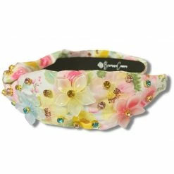 Brianna Cannon New Arrivals Spring Floral Headband With Beaded Flowers And Crystals