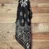 A Rare Bird Black Bandana Print Scarf Hats/Headbands/Scarves/Gloves