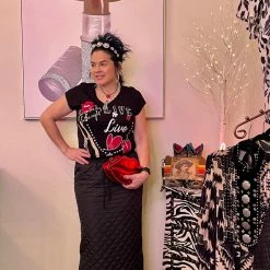 Oo La La Quilted Midi Skirt