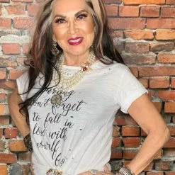 A Rare Bird Tops White Graphic Tee