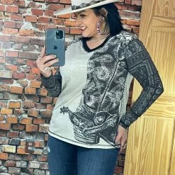 Double D Ranch Wear - Wild Horses Collection Hide Tickler Top Tops