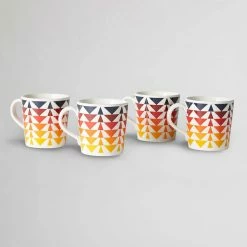 Pendleton Home Goods Harding Tapered Mugs, Set Of 4