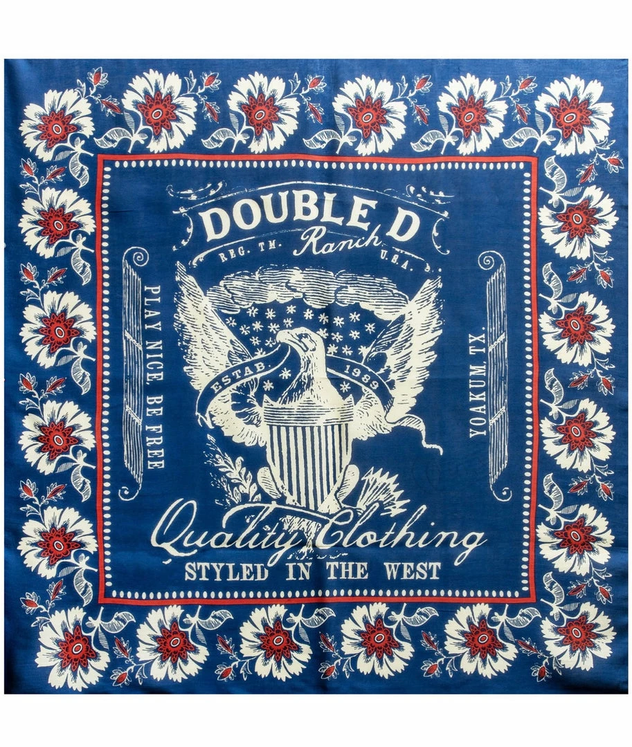 Double D Ranch - Sissy Collection Bandana Blues Scarf 3 Double D Ranch - Sissy Collection Bandana Blues Scarf