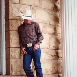 Ryan Michael Men's Shirts Bucking Horse Ombré Plaid